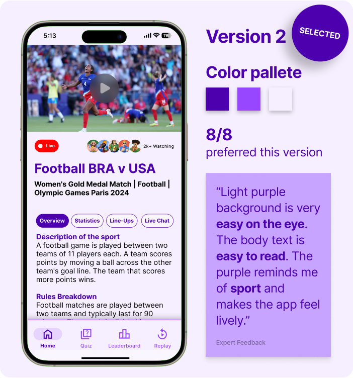 Version 2 color palette